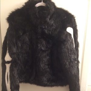 Iron Fist Skeleton Faux Fur Jacket